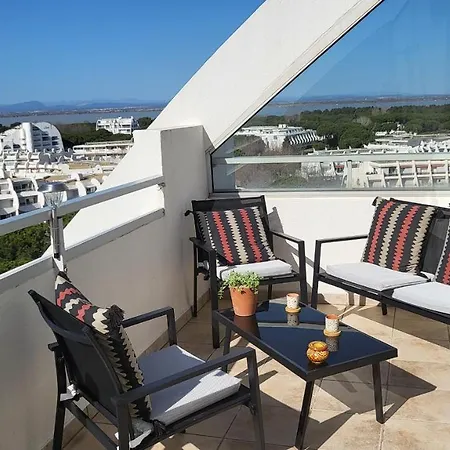 La Grande Motte Vue Mer Unique, Terrasse, Parking Prive, Clim Le Panoramique, 3 Etoiles شقة