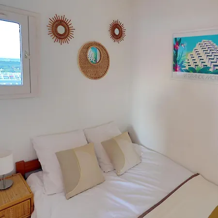 La Grande Motte Vue Mer Unique, Terrasse, Parking Prive, Clim Le Panoramique, 3 Etoiles شقة لا غراند موت